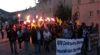 IŞİD, Tunceli'de Meşaleli Yürüyüşle Protesto Edildi