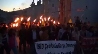 IŞİD, Tunceli'de Meşaleli Yürüyüşle Protesto Edildi