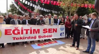Tekirdağ'da Eğitimcilerden Kobani'ye Destek Eylemi