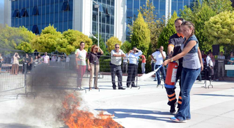 Muratpaşa Belediyesinde Yangın Tatbikatı Yapıldı