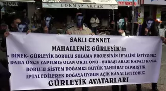 Gürleyik 'Avatar'ları Borulu Sulama Projesi'ni Protesto Etti