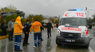 Osmancık'ta Hastaneye Yaralı Getiren Ambulans Otomobille Çarpıştı