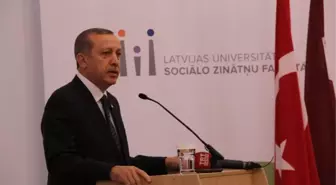 Erdoğan Letonya Üniversitesi'nde Konuştu