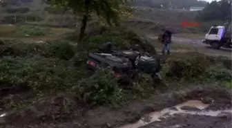 Zonguldak'ta Otomobil Şarampole Yuvarlandı: 3 Yaralı