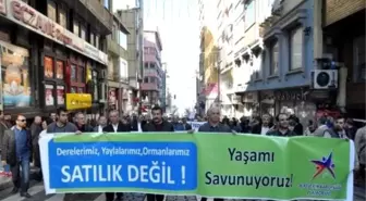 Trabzon'da Hes'lere Protesto Mitingi