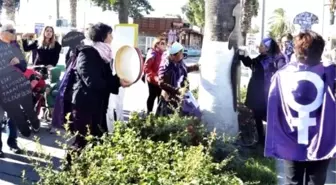 Bodrum'da Kadına Şiddete Tefli Protesto