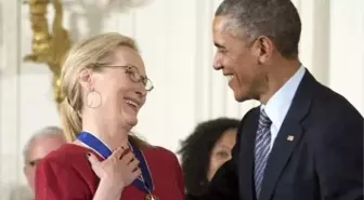 Obama, ABD'li Oyuncu Meryl Streep'e Aşık Olduğunu Söyledi