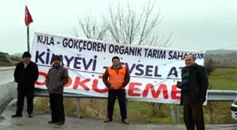 Kula'da Katı Atık Bertaraf Tesisine 'Hayır' Eylemi