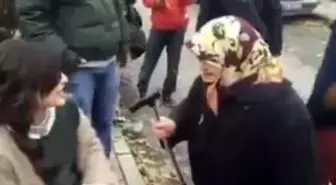 Yaşlı Teyze Dizi Setini Bastı