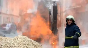 Bursa'da Doğalgaz Boru Hattındaki Yangın