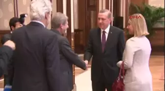 Cumhurbaşkanı Erdoğan AB Heyetini Cumhurbaşkanlığı Sarayı'nda Kabul Etti