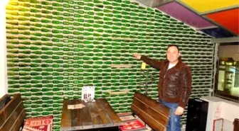 Soda Şiselerinden İşyerine Dekor Yaptı