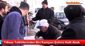 Yılbaşı Talihlilerinden Biri Kamyon Şoförü Halit Abak