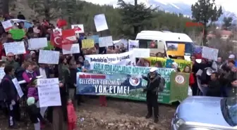 Antalya 800 Yıllık Sedirleri Kesen Mermer Ocağı Protesto Edildi