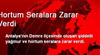 Demre'de Hortum Seralara Zarar Verdi