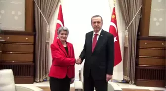 Erdoğan, Unesco Direktörü İrina Bokova'yı Kabul Etti