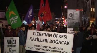 Cizre'de Öldürülen 12 Yaşındaki Çocuk İçin Taksim'de Eylem