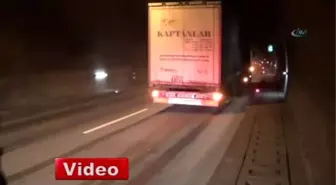 Tır Yangını Nedeniyle Tünel Ulaşıma Kapandı