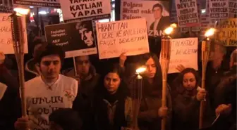 Hrant Dink, Beyoğlu'nda Meşaleli Yürüyüşle Anıldı