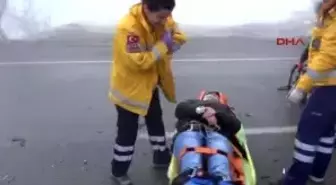 Bolu Sis Nedeniyle Dört Araç Birbirine Girdi