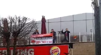 Bursa'da SDP'lerden Burger King Protestosu