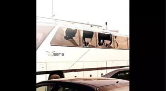 Aksaray'da Otobüs Taşlandı