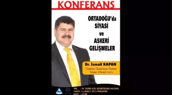 İsmail Kapan Adıyaman'da Konferans Verecek