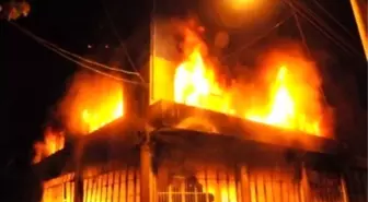 Salihli'de Ev Yangını