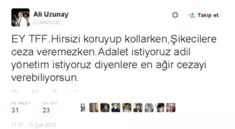 Ali Uzunay'dan Tff'ye Sert Tepki