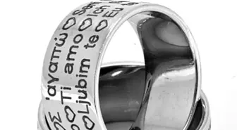 16 Dilde 'Seni Seviyorum' Yazan Yüzük Tasarladı