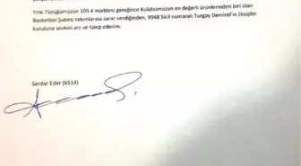 Galatasaray'dan Turgay Demirel İçin Dilekçe