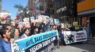 Beşinci Yılına Giren Esed Vahşeti Diyarbakır'da Lanetlendi