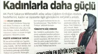 Atabek, Akşam Gazetesi'nde Sakarya'yı Anlattı