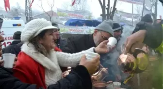 Samsun'da Kar Altında Nevruz Kutlaması