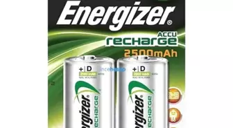 Energizer E10-8757 2500mah D Tipi Şarjlı Pil