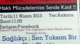 Ataması Yapılmayan Sağlık Çalışanları 11 Nisan'da Ankara'da Buluşuyor