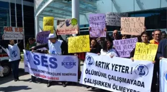 Karabük'te Doktora Saldırı Protesto Edildi