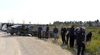 Mıcırda Kayan Otomobil Sulama Kanaletine Çarptı: 1 Ölü, 2 Yaralı