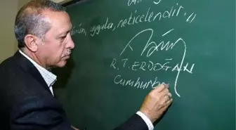 Erdoğan Tahtaya Yazıp Altına İmzasını Attı!