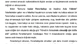 Fenerbahçe Asbaşkanı Deniz Tolga Aytöre'den Açıklama