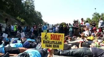 Marmaris'te Fransız Bisikletçinin Ölümüne Protesto