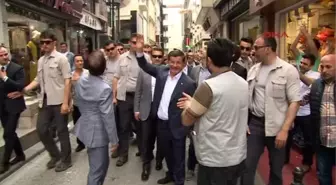 Başbakan Davutoğlu Kapalıçarşı, Nuruosmaniye ve Sahaflar Çarşısı'nı Gezdi