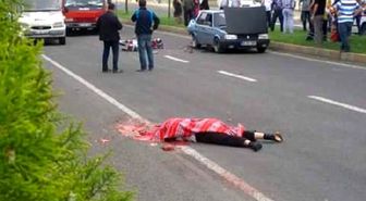 Motosiklet Sürücüsü Kamyonun Altında Kaldı