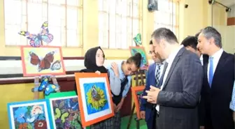 Oltu'da Okulların Yıl Sonu Resim Sergisi Açıldı