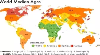 Türkiye'nin Yaşı 29.6, En Yaşlı Ülkeler Almanya ve Japonya