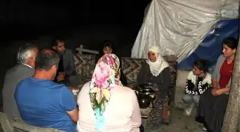 Hdp'den Çadırda Yaşayan Aileye Ziyaret