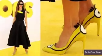 Sandra Bullock Rocks Minion-inspired Heels At 'Minions' Premiere