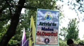 Artvinlilerden TBMM Önünde Maden Protestosu