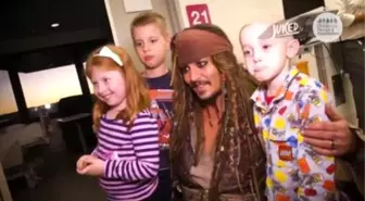 Johnny Depp Visits Children's Hospital Dressed As Jack Sparrow