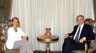 Akıncı, Avrupa Komisyonu Başkan Yardımcısı Mogherini'yi Kabul Etti